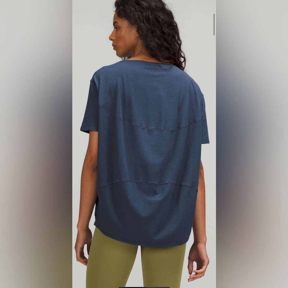Back in Action Short Sleeve Shirt in Mineral Blue size 2
